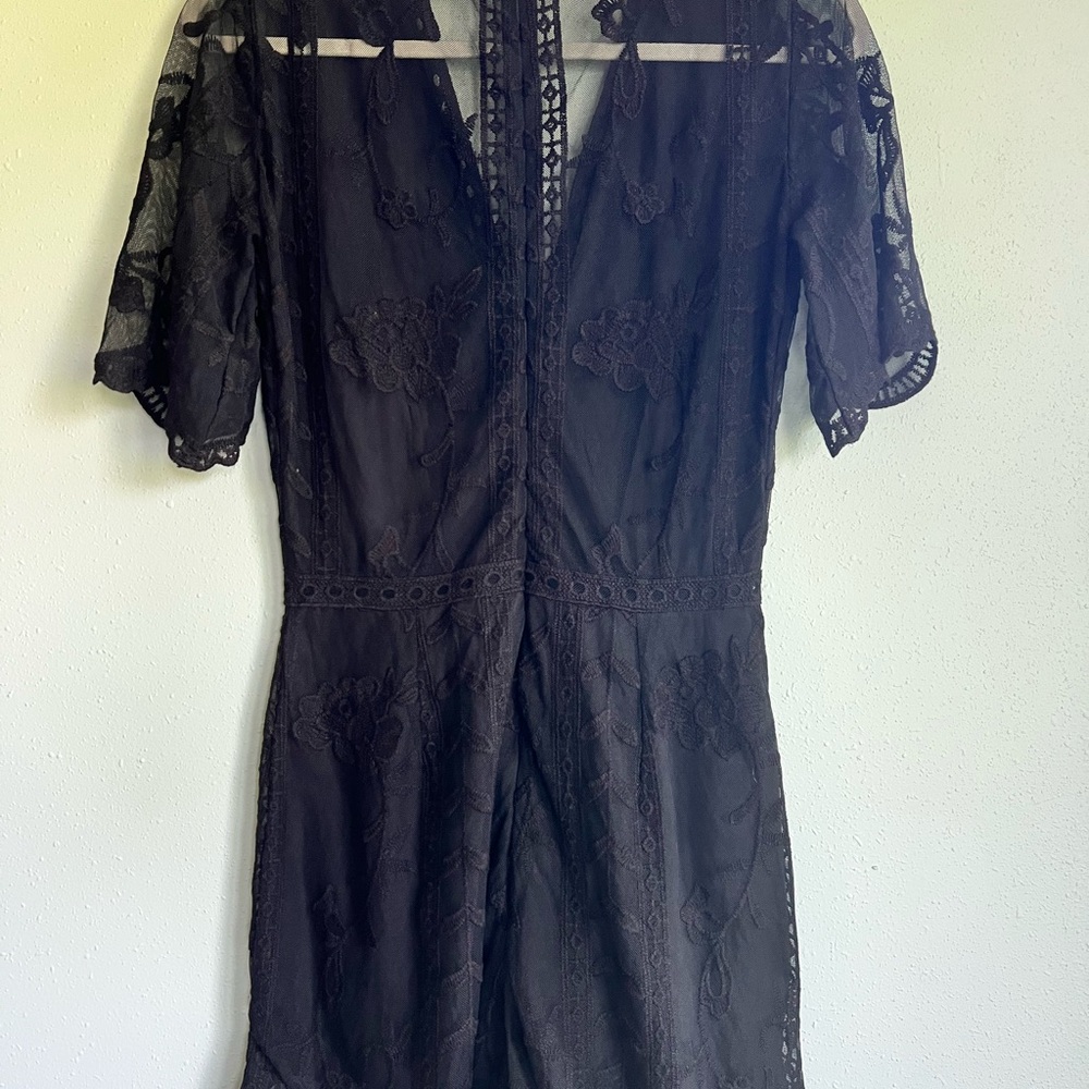 Socialite Black Lace Romper